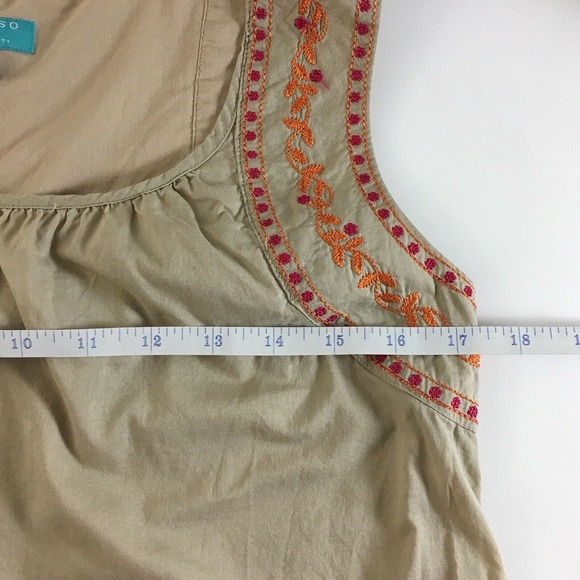 Calypso for Target Womens Dress Sz S Floral Embroidered Toupe/Pink Sheath A-Line - Picture 9 of 10